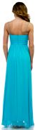Empire Cut Long Formal Dress with Bejeweled Waist back